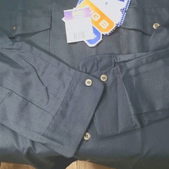 Vintage Big B Brotherhood Men's Shirt Size M Work Uniform Blue 90's Retro - Picture 6 of 6